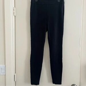 A New Day Black High Rise Pull On Pants Women Small Slim Stretch Work Minimalist